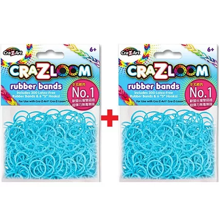 【美國Cra-Z-Art】Cra-Z-Loom 彩虹圈圈編織 橡皮筋補充包 工藝藍x2包