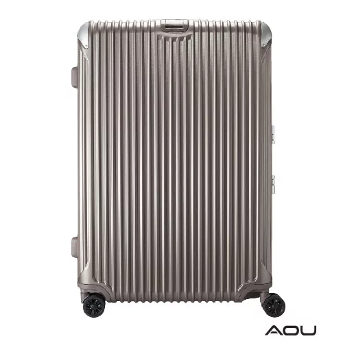 AOU 極速致美系列高端鋁框箱 20吋 獨創PC防刮專利設計飛機輪旅行箱 (香檳金) 90-020C