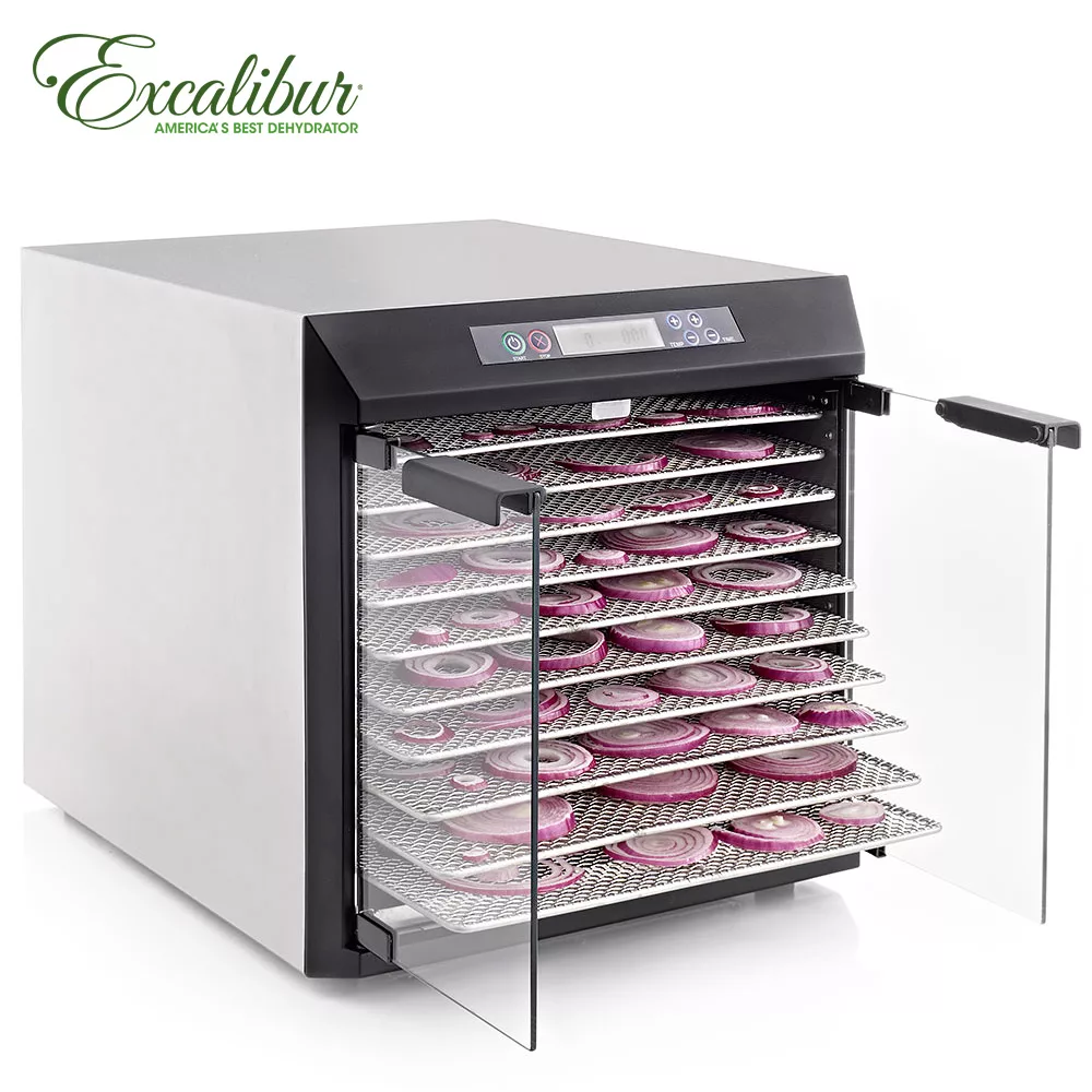 美國伊卡莉柏十層全不鏽鋼乾果機-對開式(EXC10EL)贈食物處理機