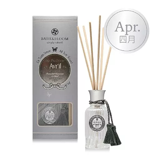 Bath & Bloom 蝶舞四季繽紛擴香精禮盒100ml (12種月份香氣)4月幸福不朽