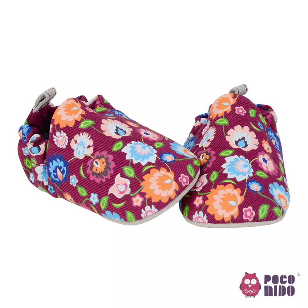 英國 POCONIDO 純手工柔軟嬰兒鞋 (藝術花朵)24-30個月