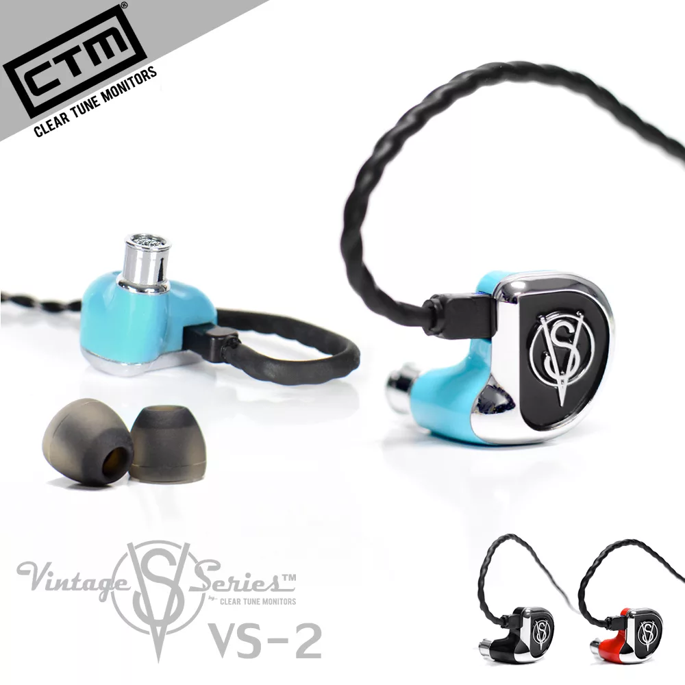 CTM Vintage系列 VS-2 高解析雙動鐵單元可換線繞耳式入耳耳機蒂芬妮藍