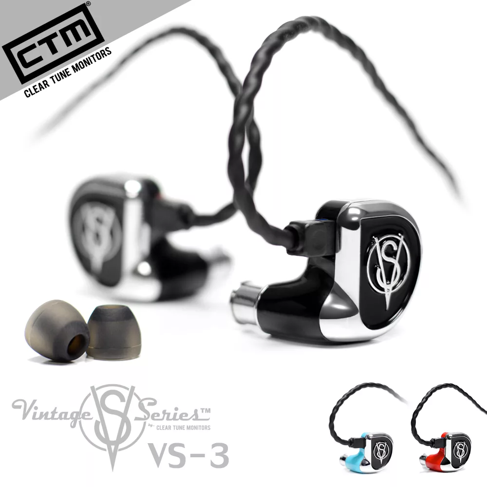 CTM Vintage系列 VS-3 高解析三動鐵單元可換線繞耳式入耳耳機法拉利紅