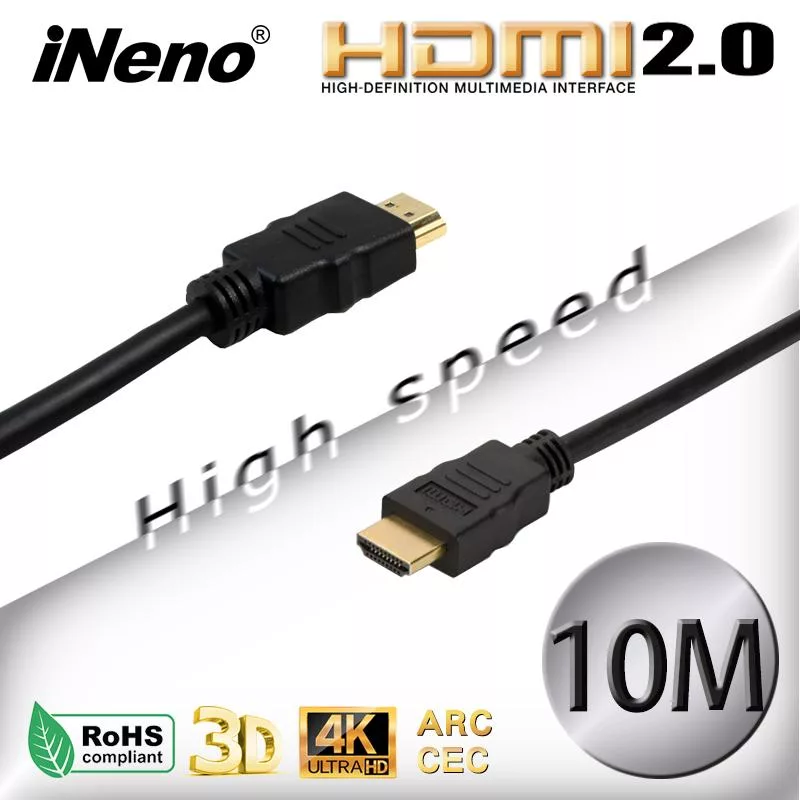 iNeno-HDMI 4K超高畫質圓形傳輸線 2.0版-10M