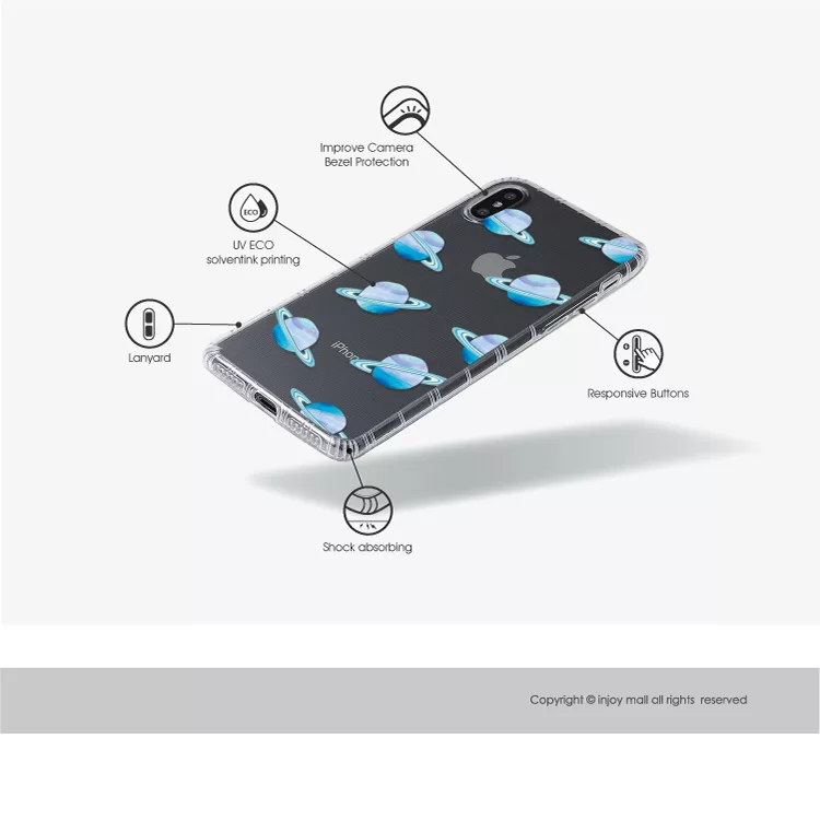 博客來 Injoymall For Iphone 6 6s 粉樂星球防摔耐震亮面手機殼保護殼藍色款