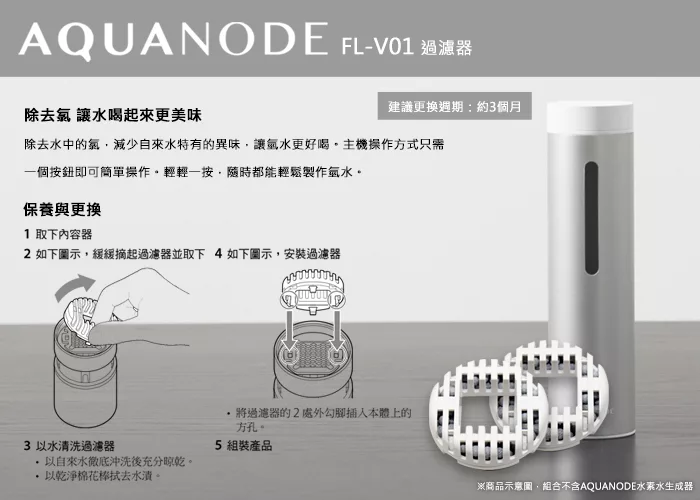 博客來 Cado Fl V01過濾器 Aquanode水素水生成器專用 公司貨