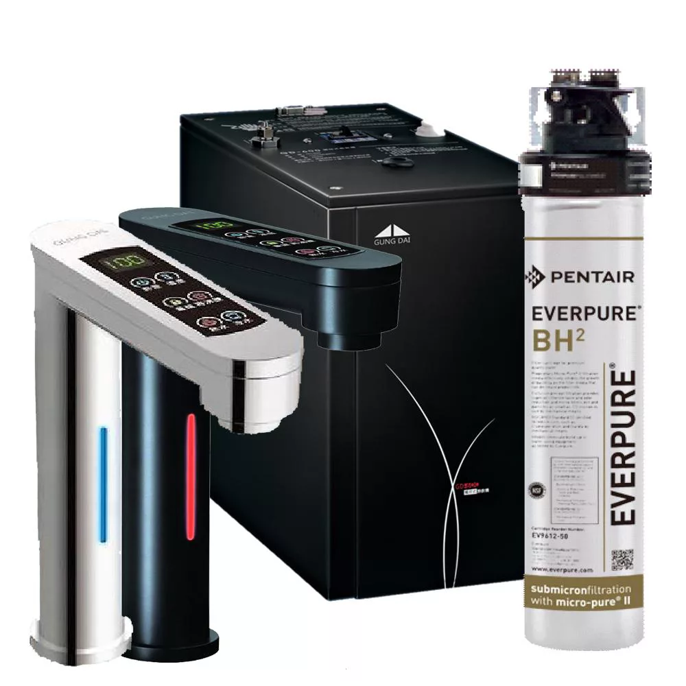 宮黛觸控式櫥下型雙溫飲水機GD-600科技銀/時尚黑