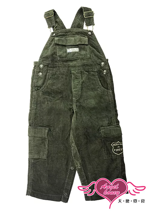 博客來 天使霓裳 童裝 活潑俏皮兒童休閒吊帶褲3 6m 50cm 墨綠