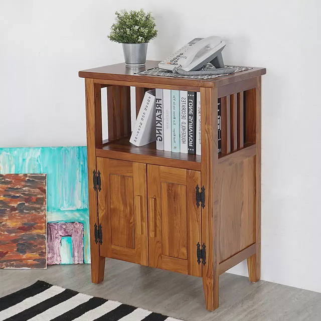 博客來 Homelike 米契爾實木置物櫃