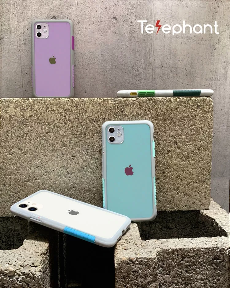 博客來 Telephant太樂芬nmder抗污防摔iphone 11 6 1吋 手機殼灰框玫瑰
