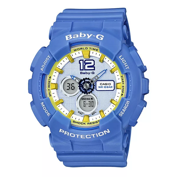 CASIO Baby-G系列 甜美風範時尚運動腕錶- 黃x桃紅