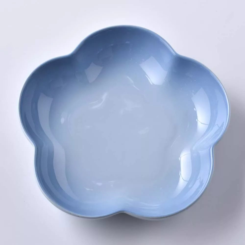 博客來 Le Creuset 花型深盤cm 海岸藍