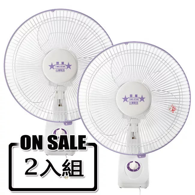雙星牌12吋單拉掛壁扇(2入組) TS-1236