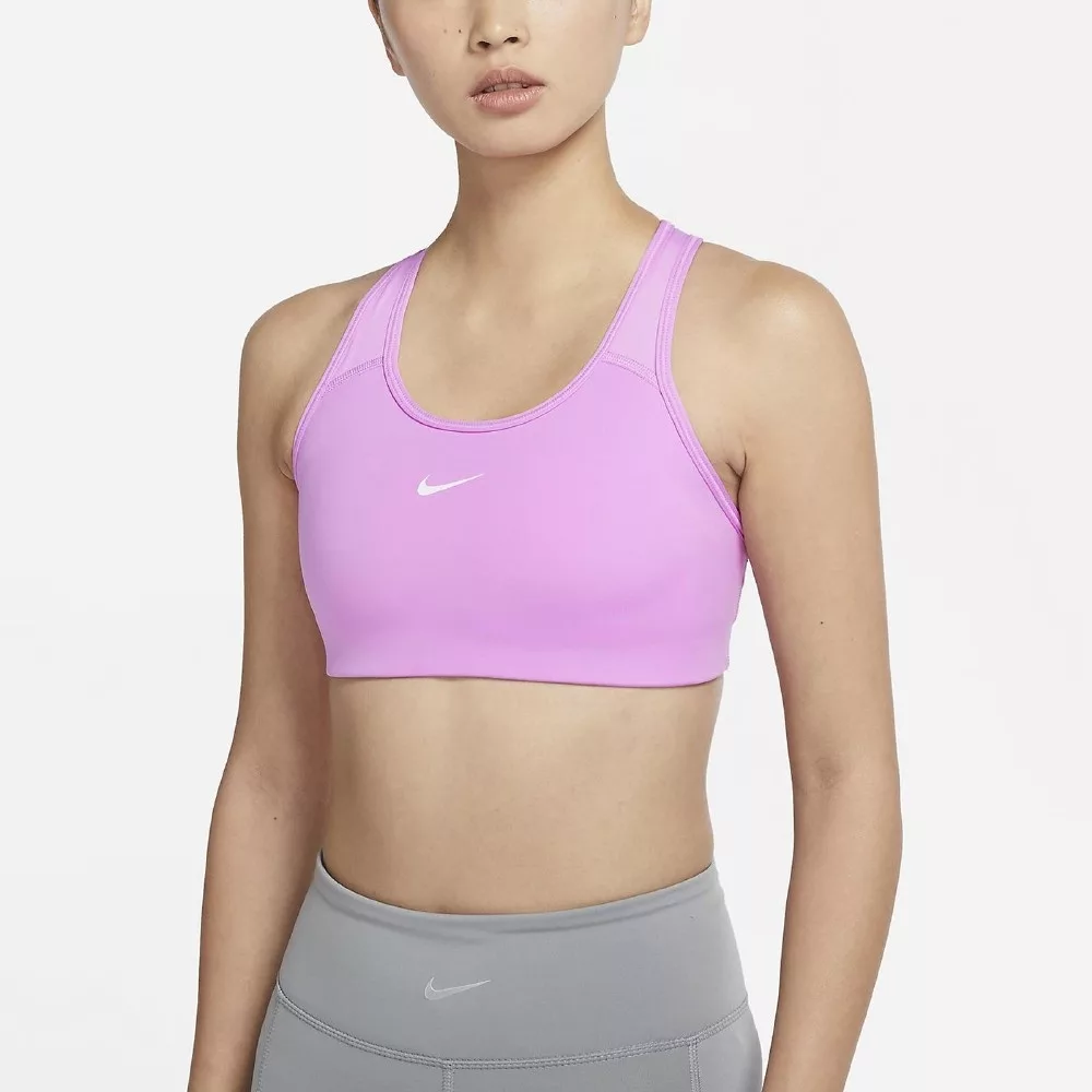 NIKE Swoosh Bra 中度支撐型運動內衣 bv3637680 L 粉紅