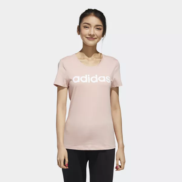 Adidas 女 W ESNTL LG T 1 短袖上衣 FP7875 S 粉