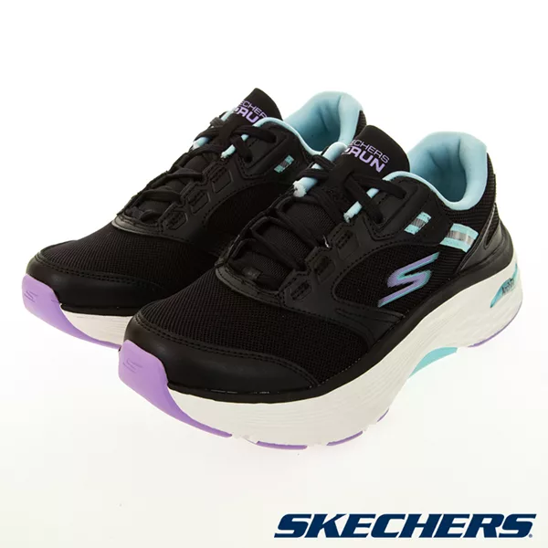 Skechers 女慢跑系列 GORUN MAX CUSHIONING ARCH FIT 慢跑鞋 128301BKAQ US6 黑紫