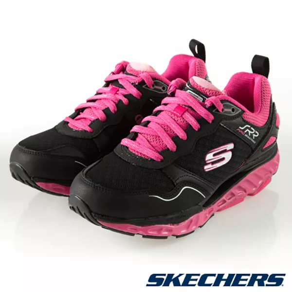 Skechers 女 慢跑系列 SRR PRO RESISTANCE 台灣獨賣款 慢跑鞋 88888338BKHP US8 黑桃
