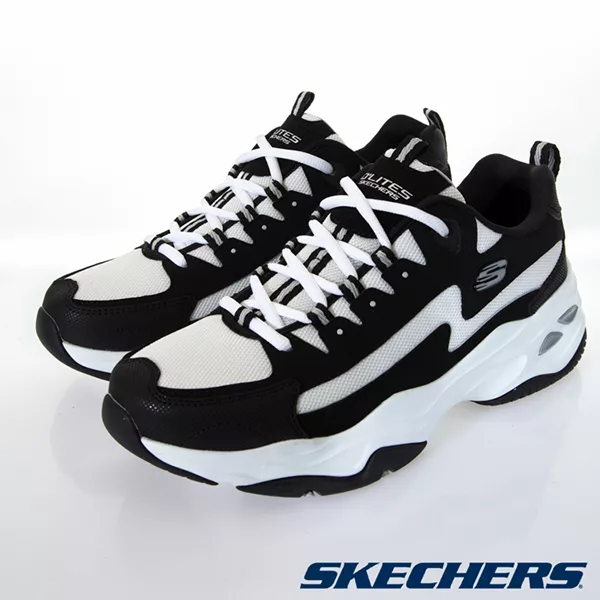 Skechers 男休閒系列 D LITES 4.0 休閒鞋 老爹鞋 237225BKW US9.5 黑白