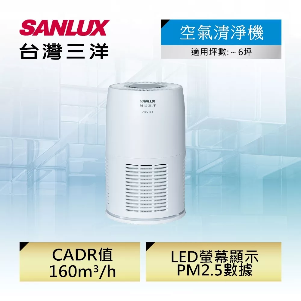 台灣三洋 Sanlux 負離子空氣清淨機 ABC-M6