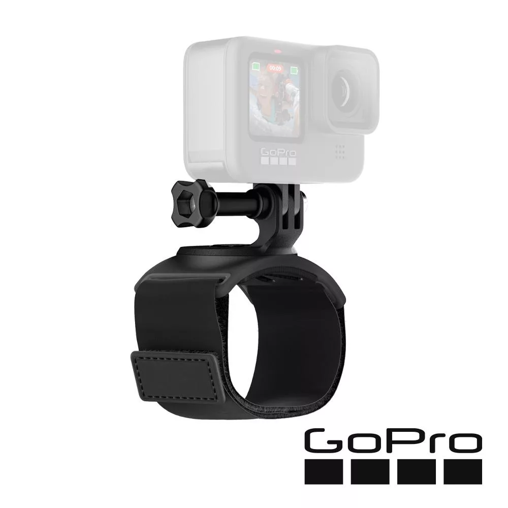 GoPro AHWBM-002 專業手腕固定座，包含旋轉固定座、手背固定帶及腕帶，完美適配GoPro運動相機，讓您輕鬆記錄極限運動、戶外冒險。快速安裝，360度旋轉調整角度，防水耐用，提升拍攝靈活性。適合滑雪、騎行、衝浪等活動，是GoPro週邊配件首選。