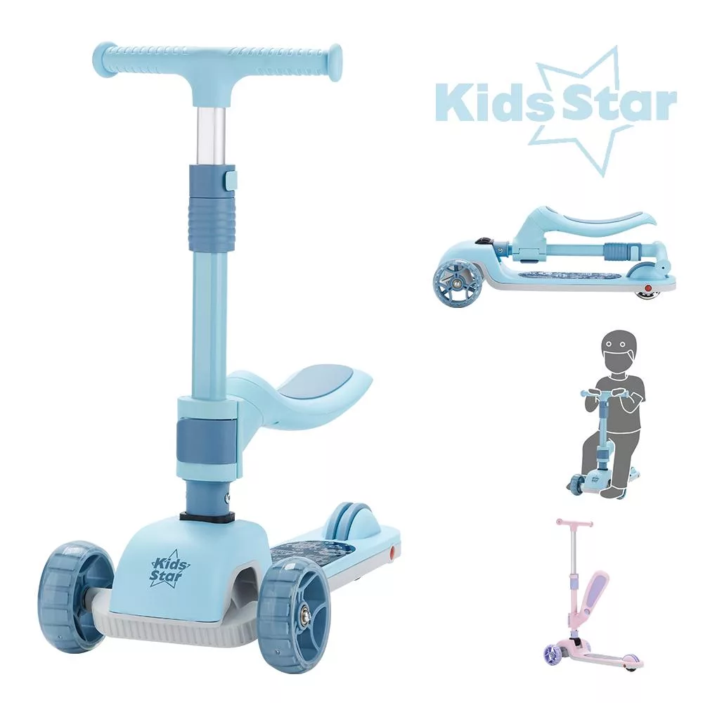 Kids Star 二合一兒童滑板車 藍色
