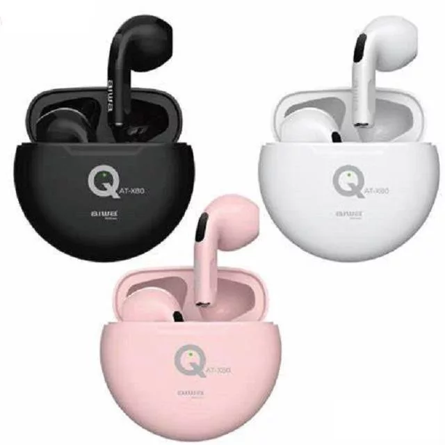 愛華 AIWA 真無線藍牙耳機 AT-X80Q 白
