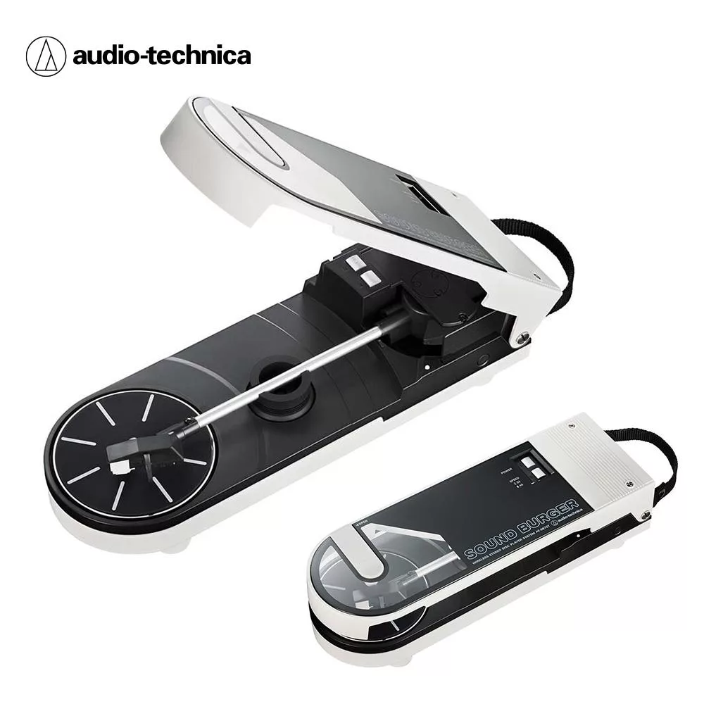 鐵三角 AT-SB727 Sound Burger無線可攜式黑膠唱盤機 白色