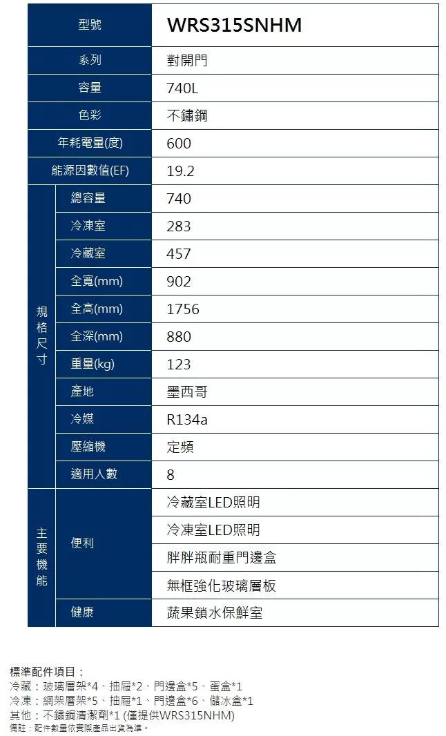 Whirlpool惠而浦 WRS315SNHM - 詳情1