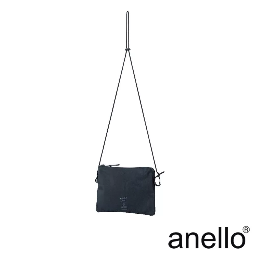 anello EXPAND3 旗艦店限定版 防潑水機能性 輕量隨身斜背小包- 黑色
