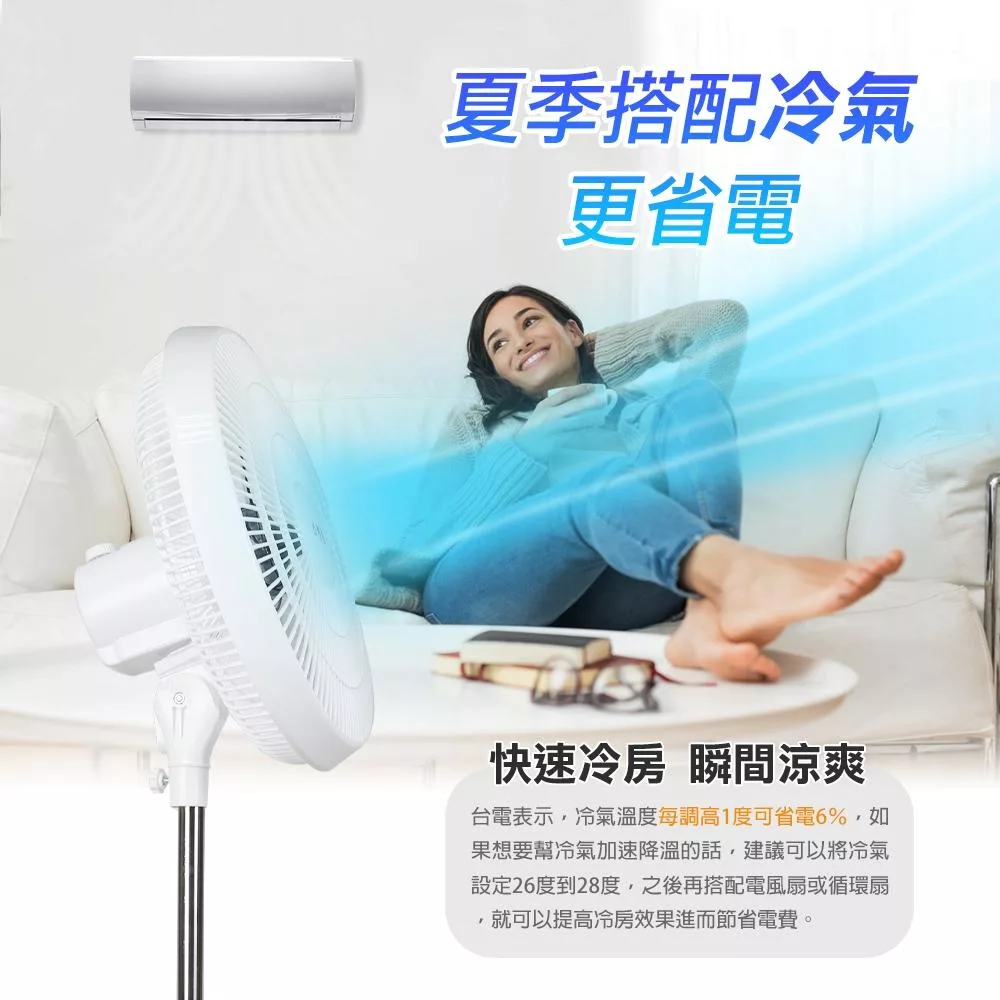 博客來【勳風】16吋 桌立兩用循環可升降立扇/電風扇(白)BHFK1141W