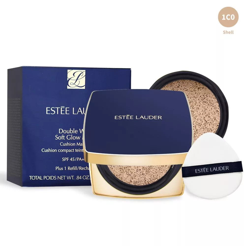 ESTEE LAUDER 雅詩蘭黛 粉持久完美鎖妝氣墊粉餅SPF45/PA+++(24g)-多色可選-百貨公司貨 #1C0