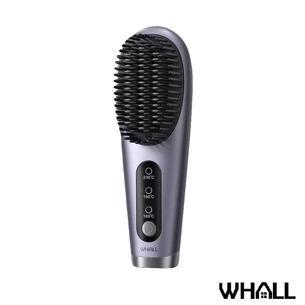 【WHALL】負離子無線直髮梳 WR-301 璀璨紫