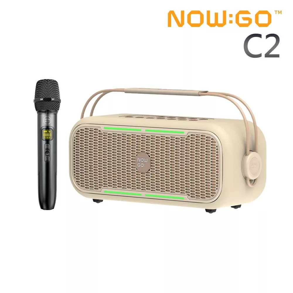 NOWGO C2 手提式多功能派對K歌藍牙喇叭-沙黃