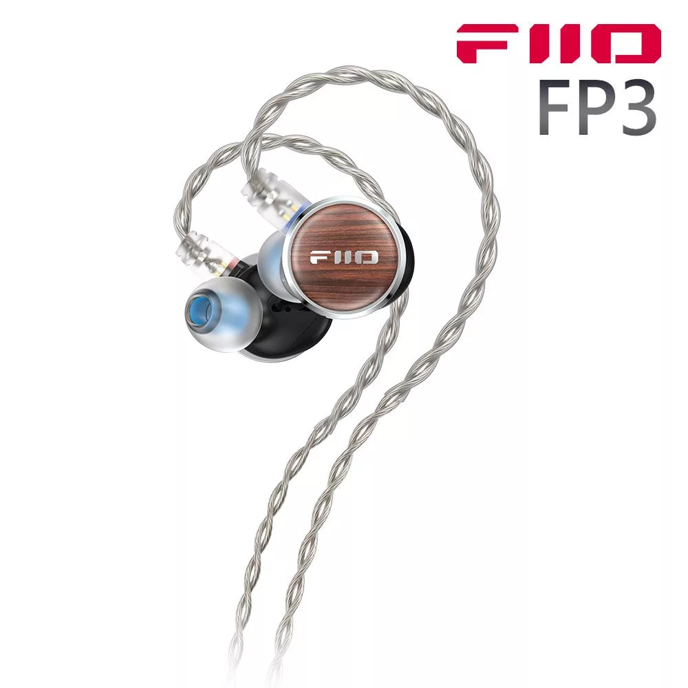 FIIO FP3 平板振膜CIEM可換線原木耳機-黑胡桃木