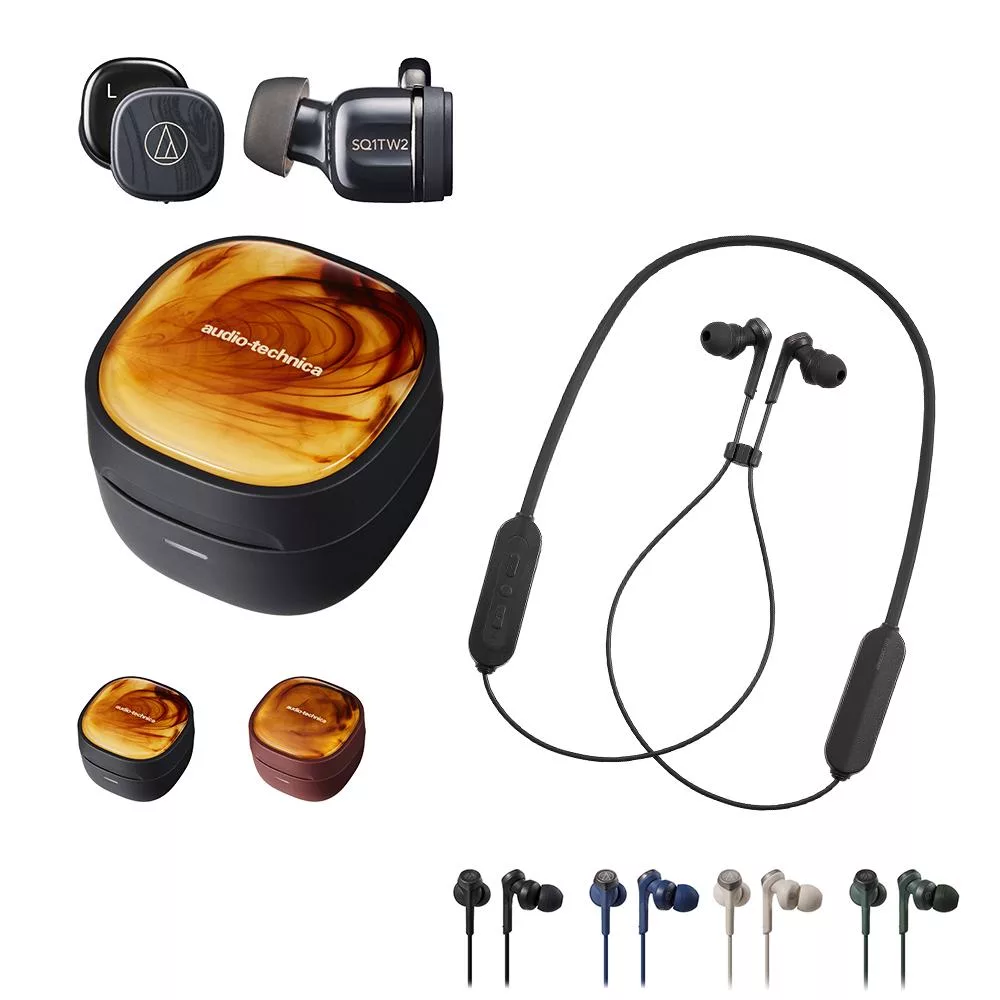 鐵三角 ATH-SQ1TW2 限定色 +ATH-CKS330XBT 耳機組 SQ1TW2炭灰色+黑色