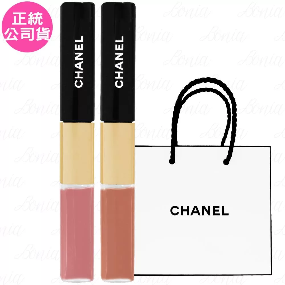 CHANEL 香奈兒 超炫耀持色唇萃(4.5ml+3.5ml)+香奈兒 紙袋(公司貨) #186 PINK NUDE