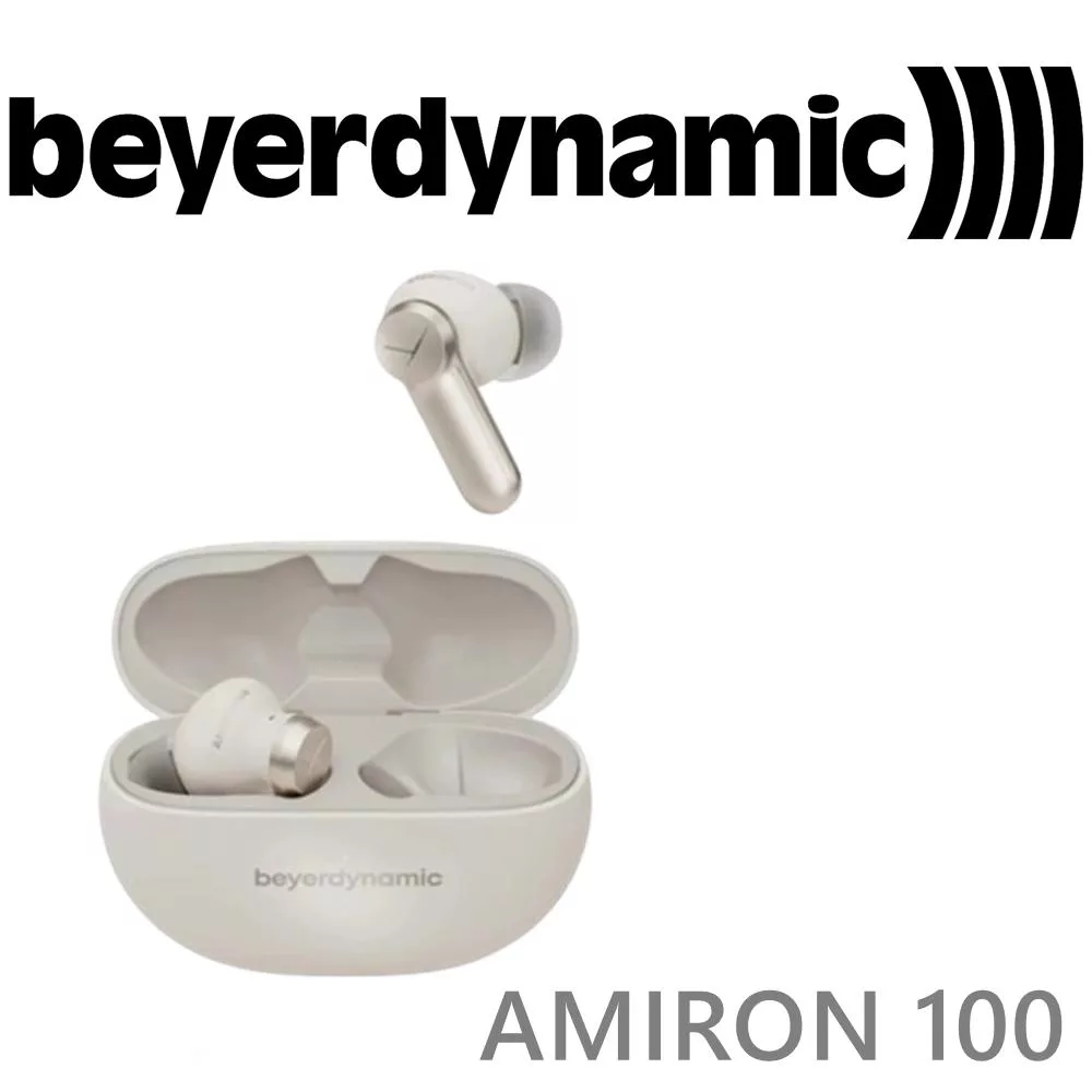 拜爾桿狀真無線耳機 beyerdynamic AMIRON 100 真無線降噪藍牙耳機 可連接8個設備 公司貨保固一年 奶油白