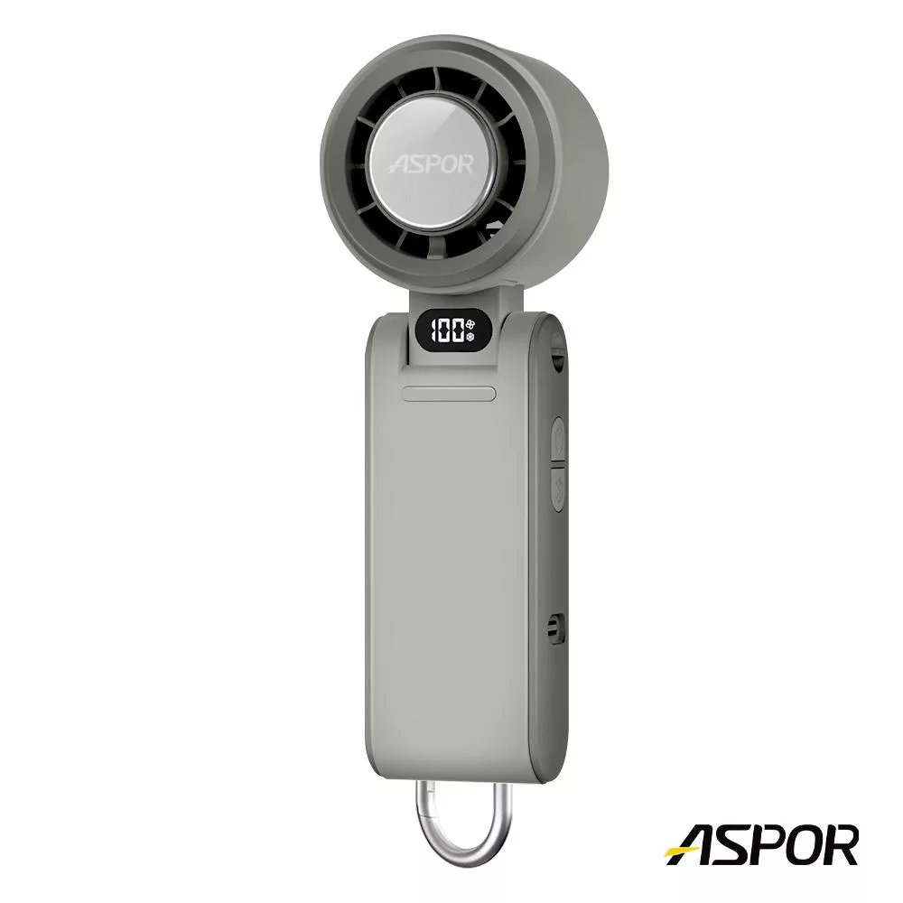 ASPOR手持折疊颶冰扇(FN-188) 深灰色