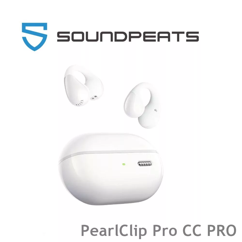 SOUNDPEATS PearlClip Pro CC PRO 耳夾式真無線耳機|極致舒適 輕盈時尚 4色 公司貨保固一年 白色