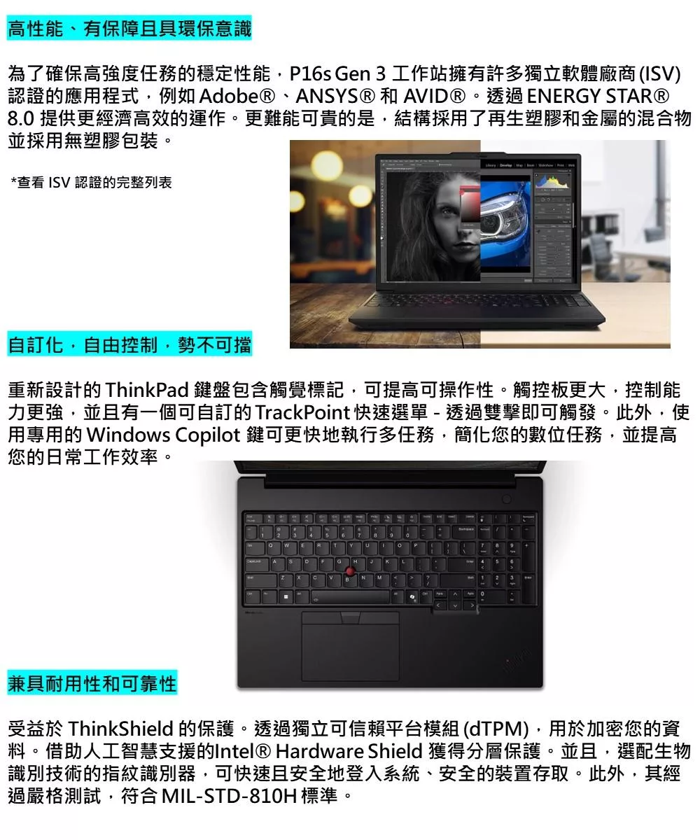 Lenovo聯想 ThinkPad P16s Gen 3 - 詳情8