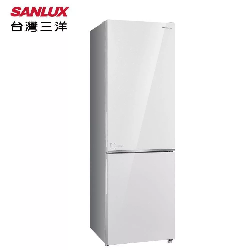 【SANLUX 台灣三洋】325公升1級能效雙門玻璃下冷凍變頻冰箱(SR-V350BF上冷藏230L/下冷凍95L)