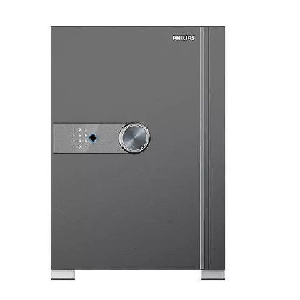 PHILIPS 飛利浦 Smart Safes 智能  伸縮 把手 設計 保險櫃 (指紋/密碼 /機械鑰匙) /台 SBX202-6C-玄日灰