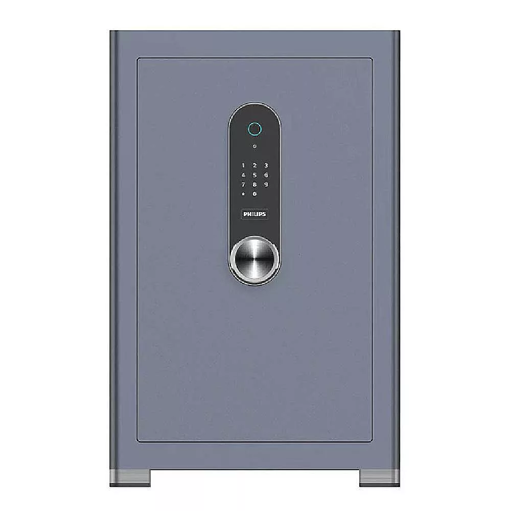 PHILIPS 飛利浦 Smart Safes 智能 時尚智簡 存儲無憂 保險櫃 (指紋/密碼 /機械鑰匙) /台 SBX601-8B-淡雅藍