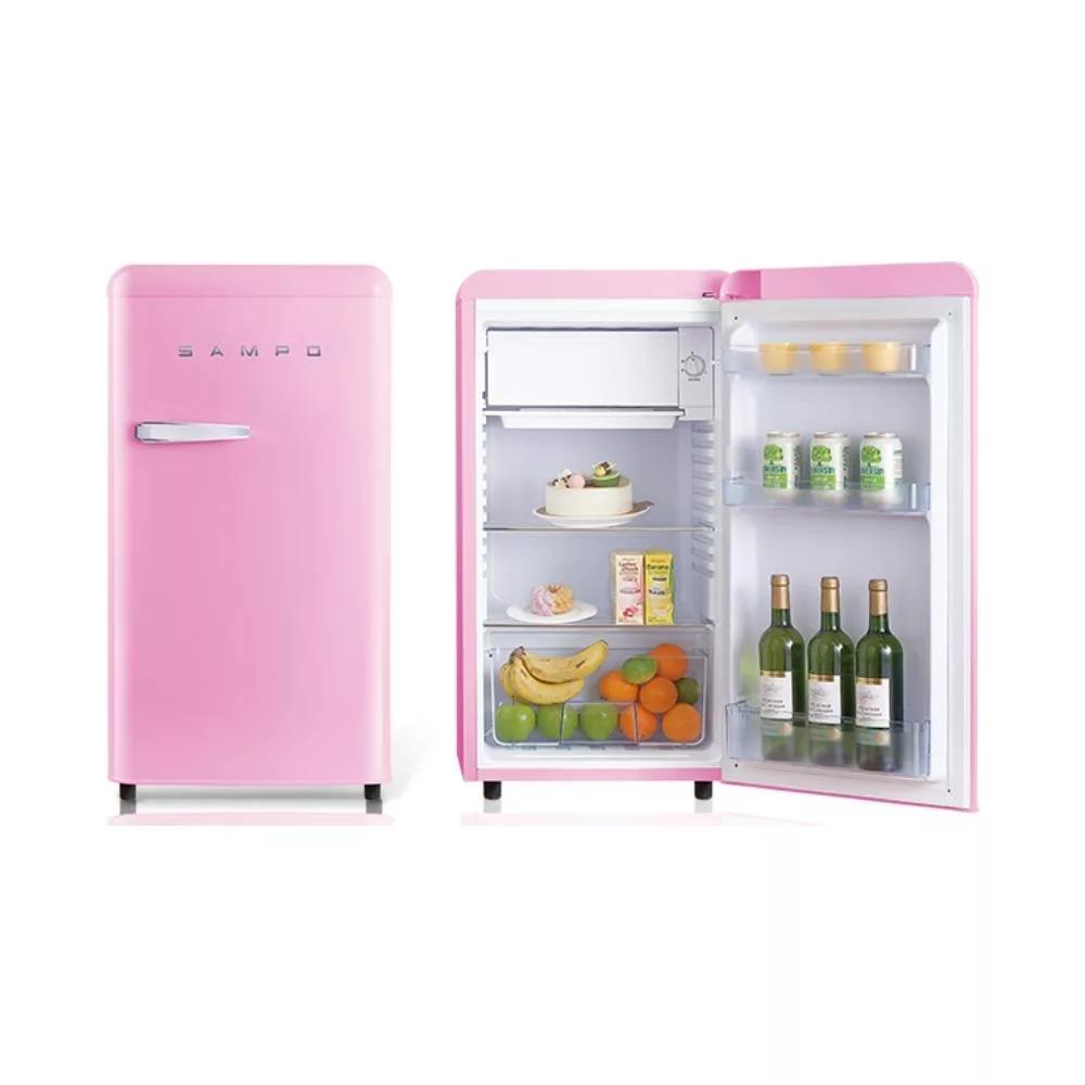 【SAMPO聲寶】99公升單門冰箱 SR-C10(P) ✔送基本安裝✔舊機回收 粉彩紅