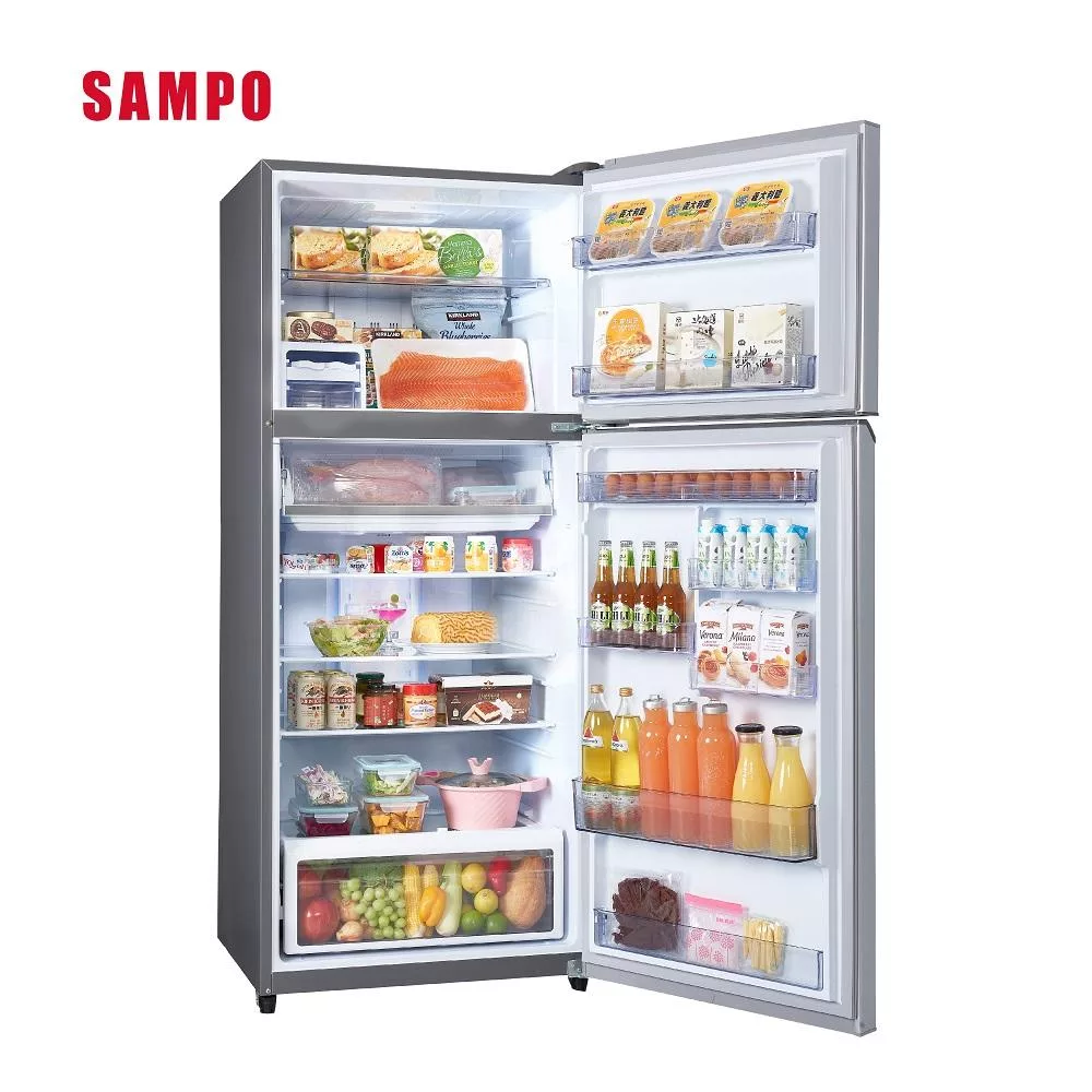 【SAMPO聲寶】535公升極光鈦變頻鋼板雙門冰箱 SR-C53D(S9) ✔基本安裝✔舊機回收