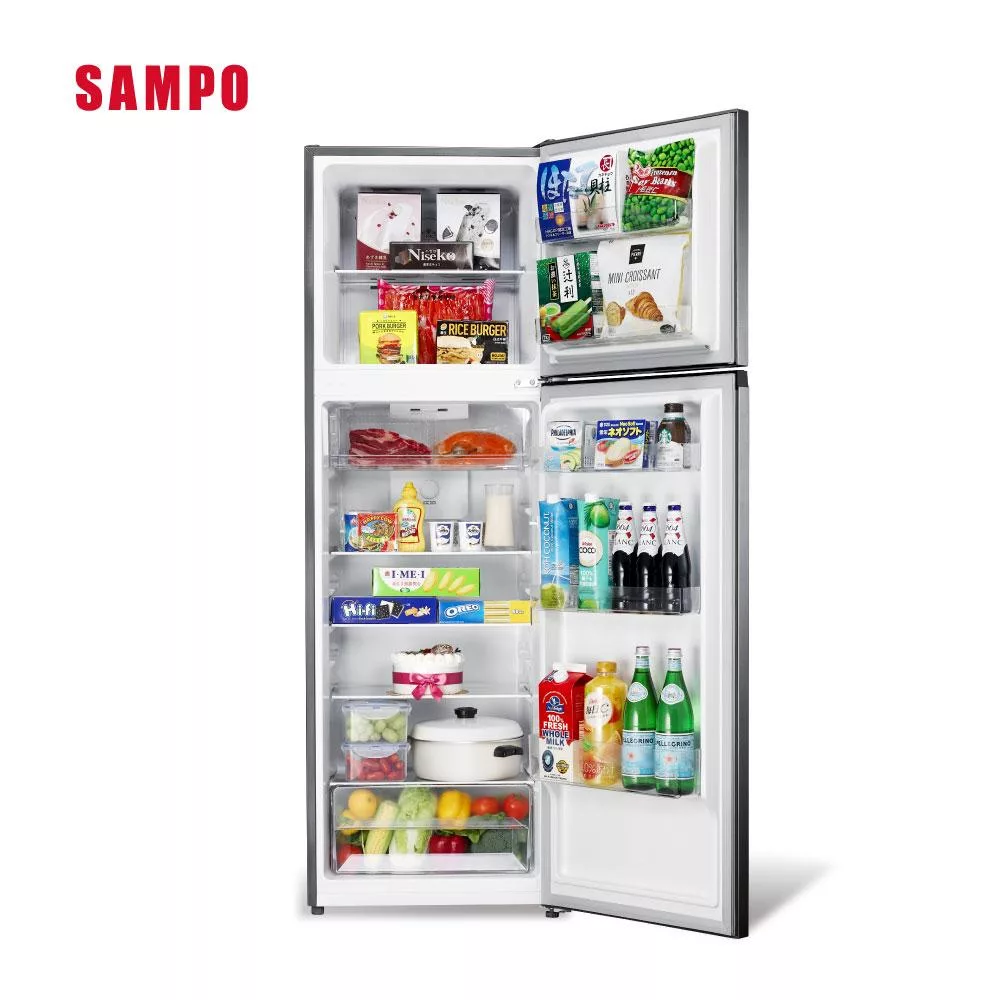 【SAMPO聲寶】250公升變頻雙門Ag銀離子抑菌脫臭鋼板冰箱 SR-M25D ✔基本安裝✔舊機回收