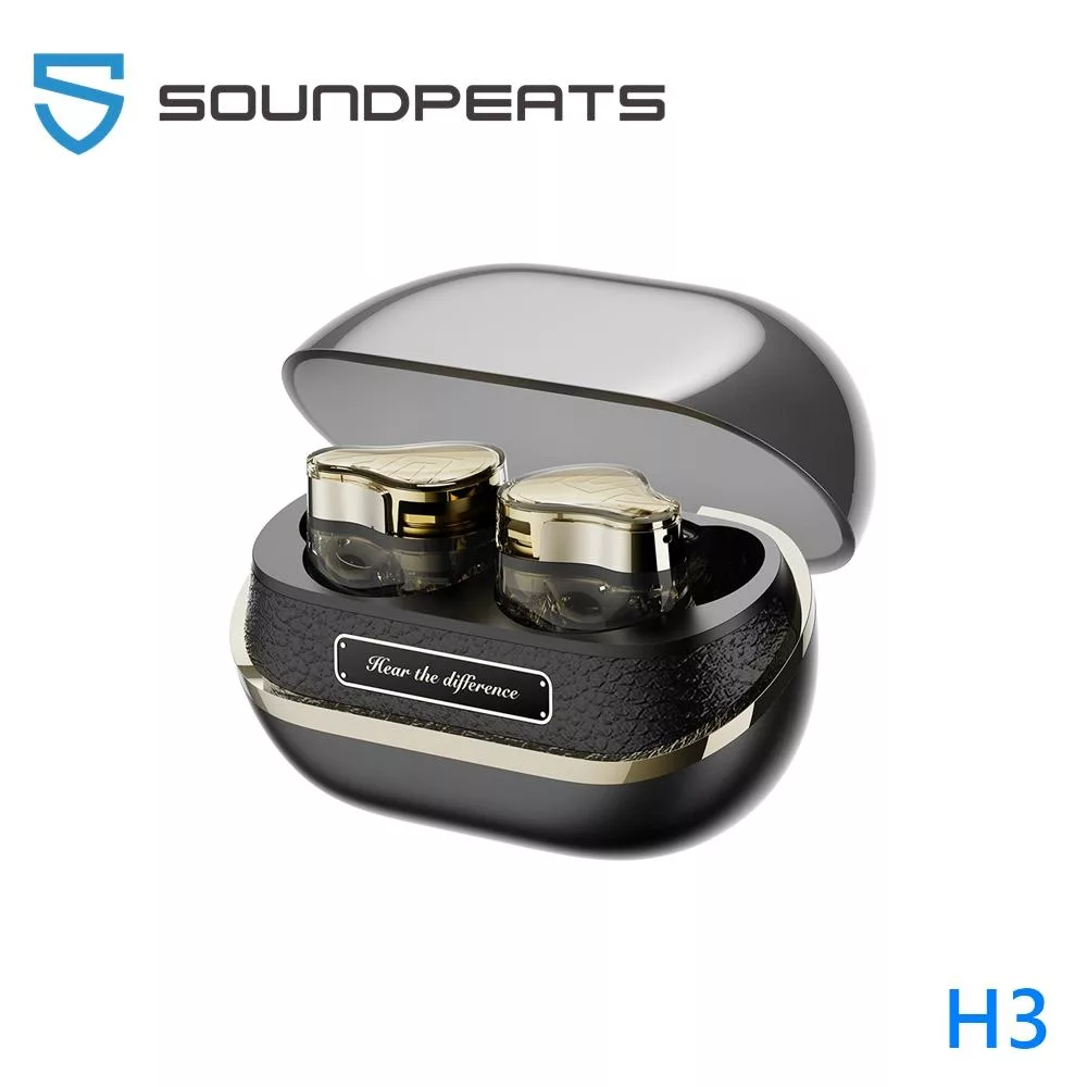 SOUNDPEATS H3 Hi-Fi 藍牙耳旗艦三單體 降噪王者 公司貨保固一年 炫黑金