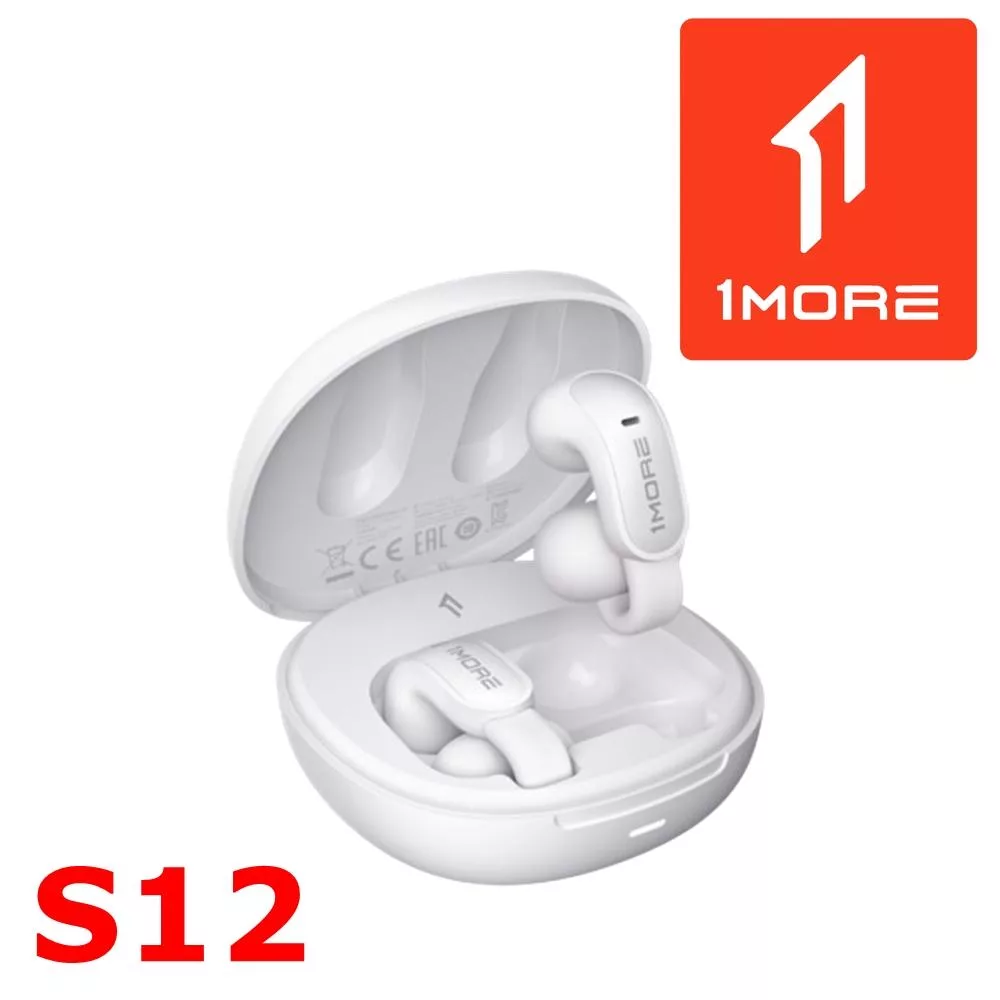 1MORE 耳夾式藍牙耳機S12 2色 油耳朵救星 運動不掉 公司貨保固一年 白色
