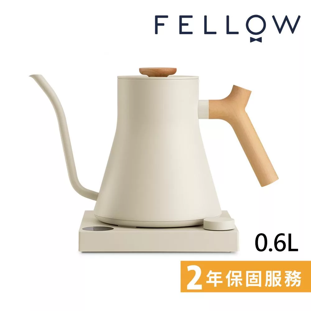 【FELLOW】STAGG EKG PRO 電子溫控手沖壺-旗艦版 芝麻白 600ml 楓木原木手把款