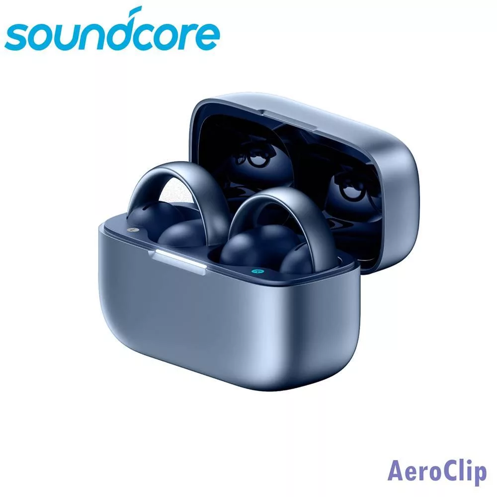 Soundcore AeroClip 開放式耳夾式藍芽耳機 絕美4色 配戴舒適運動不掉機  公司貨保固2年 霧海藍